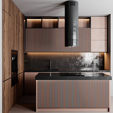 Modern Kitchen Design Set 3D model image 1 