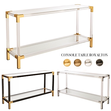 Elegant Royalton Console Table 3D model image 1 