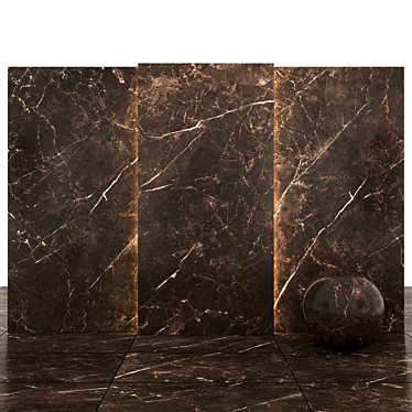 Elegant Imperiale Marble: Texture-rich Slabs & Tiles 3D model image 1 