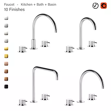 Brodware Faucet-MINIM SET: Perfect Kitchen, Bath, Basin Accessories 3D model image 1 