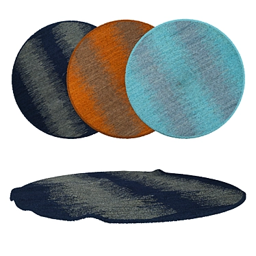 Round Carpets Set: Versatile and Realistic 3D model image 1 