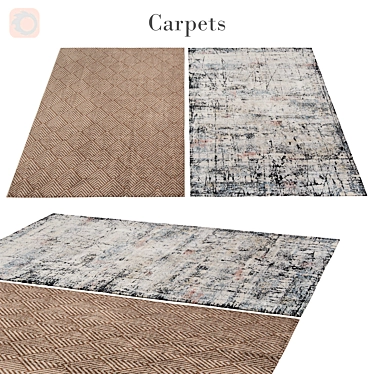 Elegant Geometric Pattern Rug 3D model image 1 