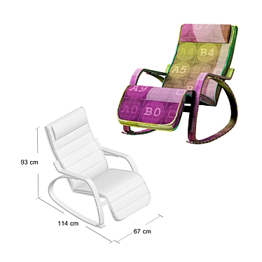 Modern Rocking Lounger: The Ultimate Relaxation 3D model image 1 