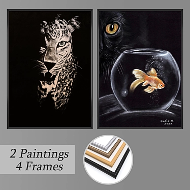 Multi-frame Wall Art Set 3D model image 1 