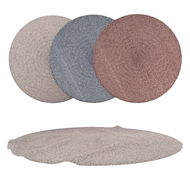 Round Carpets Set 261: Versatile Rug Collection with Multiple Rendering Options 3D model image 1 