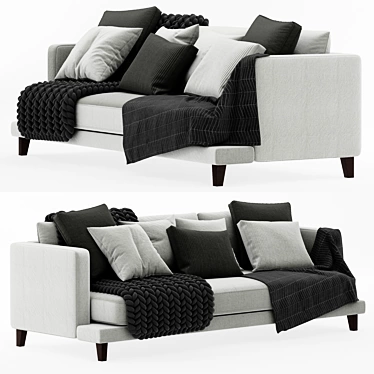 Delavega Sofa A33: Stylish and Versatile Furniture 3D model image 1 