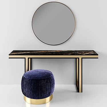 Luxury Marble Console Table 3D model image 1 