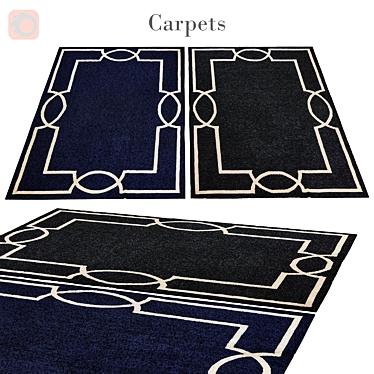 Colorful Floral Rug: 3,888 Polygons & 4,004 Vets 3D model image 1 