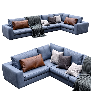 Alameda9 8 Leather Sofa 3D model image 1 