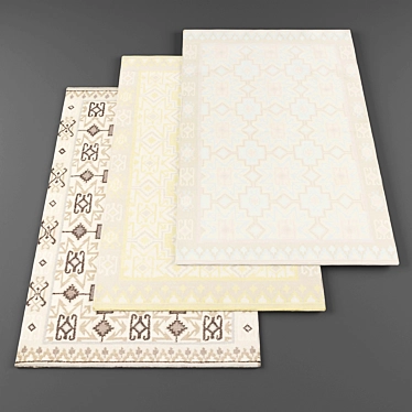 Modern High-Res Carpets (4-Pack) 3D model image 1 