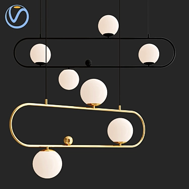 Modern Hoop Pendant Light by Lampatron 3D model image 1 