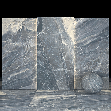 Elegant Alpin Black Marble Collection 3D model image 1 