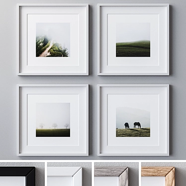 Elegant Photo Frame Set 3D model image 1 