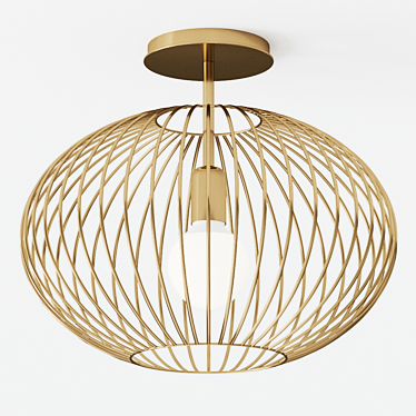 Titti 170/74: Sleek Steel Ceiling Lamp 3D model image 1 