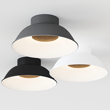 Reverb Metal LED Ceiling Light 3D model image 1 