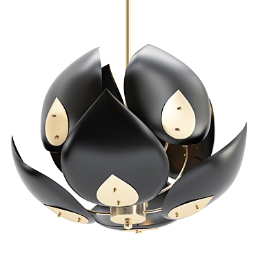 Elegant Lotus Chandelier 3D model image 1 