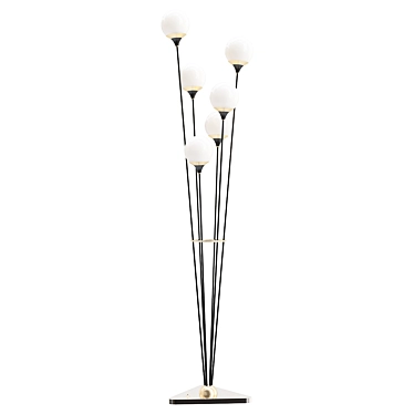 Stilnovo Alberello Brass & Marble Floor Lamp 3D model image 1 