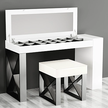 Elegant Dressing Table Set 3D model image 1 