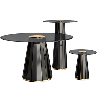 Luxxu Darian Tables Set - Elegant and Versatile 3D model image 1 