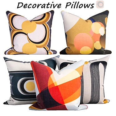 Elegant Pillow Set - 589 3D model image 1 