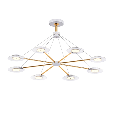 Radiant Acrylic Disc LED Chandelier 3D model image 1 