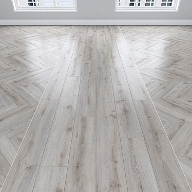 Oak Parquet: Herringbone, Linear, Chevron 3D model image 1 