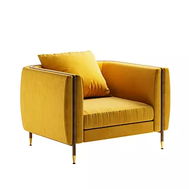 Barlow Armchair: Stylish Comfort for Your Home 3D model image 1 