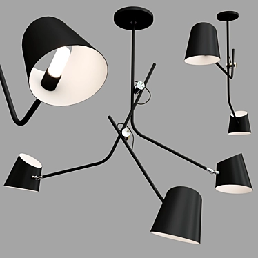 Elegant HARTAU Pendant Lights 3D model image 1 