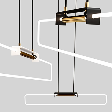 Sleek Pendant Light - Ra Collection 3D model image 1 