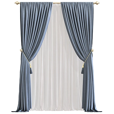  Versatile Curtain 758 - Efficiently Designed and Retopologized 3D model image 1 