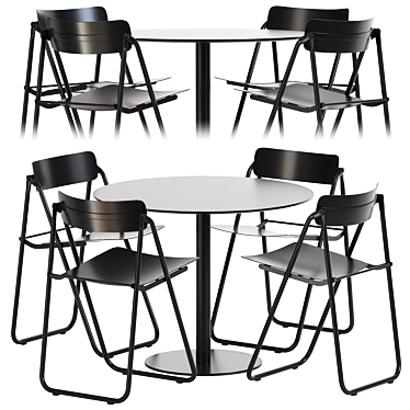 Elegant Café Table 3D model image 1 