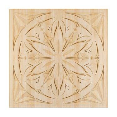 Elegant 3D Carved Panel 3D model image 1 