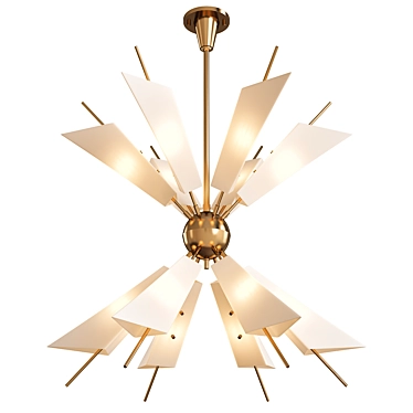 Cooper Elegance Two-Tier Chandelier 3D model image 1 