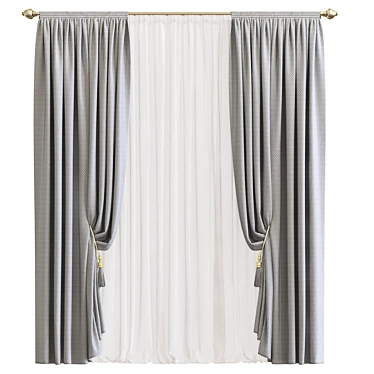 Versatile Curtain: Perfect for Any Room 3D model image 1 