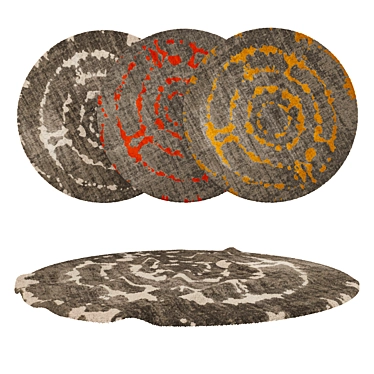 Round Carpets Set - Versatile and Stunning 3D model image 1 