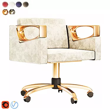 Sleek Office Armchair: Modern Design, High Quality 3D model image 1 