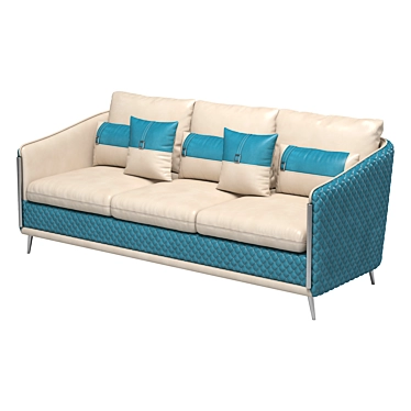 Icaro Italian Leather Sofa 3D model image 1 