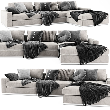 Flexform Beauty Chaise Longue | Elegant, Versatile Sofa 3D model image 1 