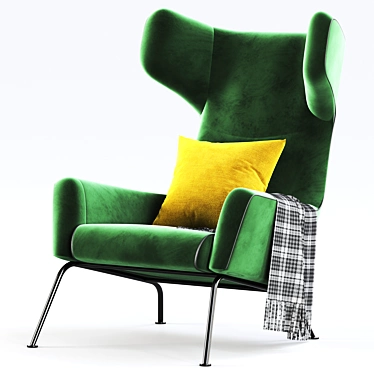 Havana Wing Chair: Stylish Comfort for Your Home 3D model image 1 