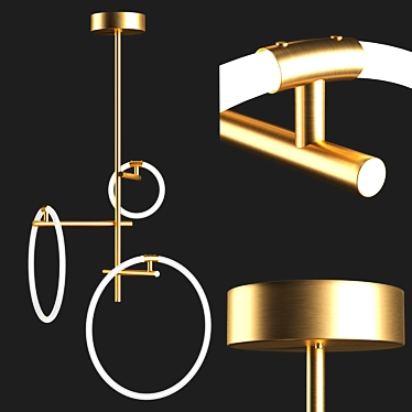 Elegant Ring Pendant Lamp 3D model image 1 