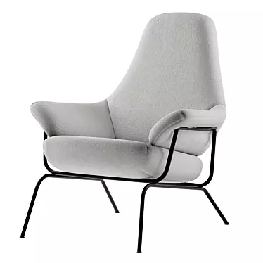 Hai Lounge Chair: Sleek Comfort 3D model image 1 