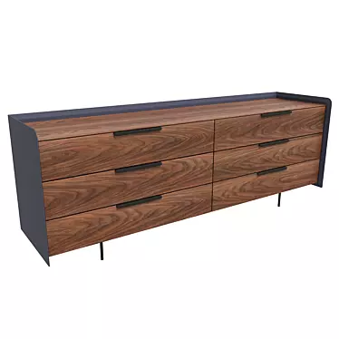 Elegant Elias Dresser: Stylish Storage Solution 3D model image 1 