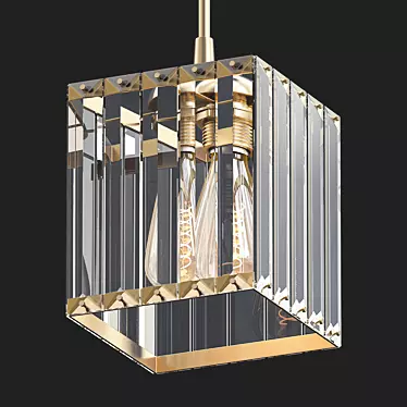 Elegant Crystal Pendant Light 3D model image 1 