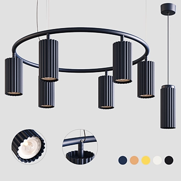 Scandinavian Chic Pendant Lights 3D model image 1 