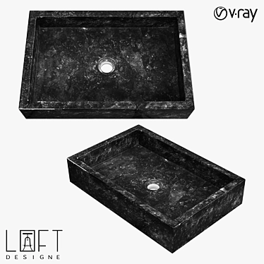 Elegant Marble Sink - LoftDesigne 3365 3D model image 1 