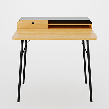 Scandinavian Style Desk with Built-In Drawer: LA REDOUTE JIMI 3D model image 1 