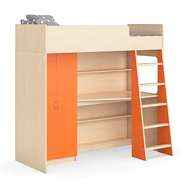 Legenda K37 Kids Modular Loft Bed 3D model image 1 