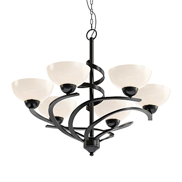 Elegant Dark Mocha Chandelier - Franklin 3D model image 1 