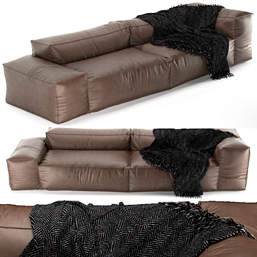 NeoWall Modular Sofa: Proportional Comfort 3D model image 1 