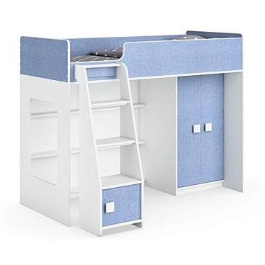 Legenda K42A + LP42B Modular Children's Loft Bed 3D model image 1 